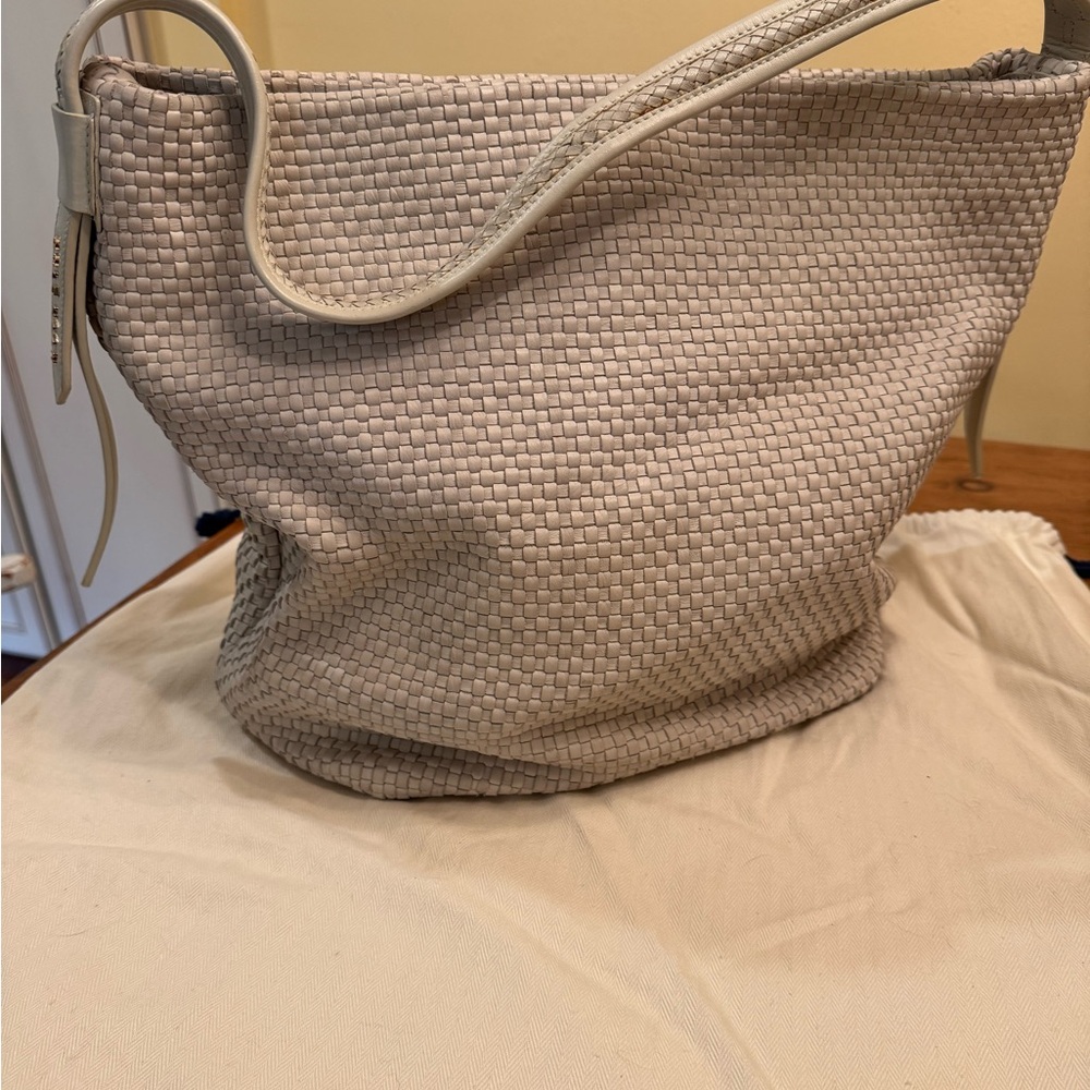 Elegant Cream Woven Tote Bag